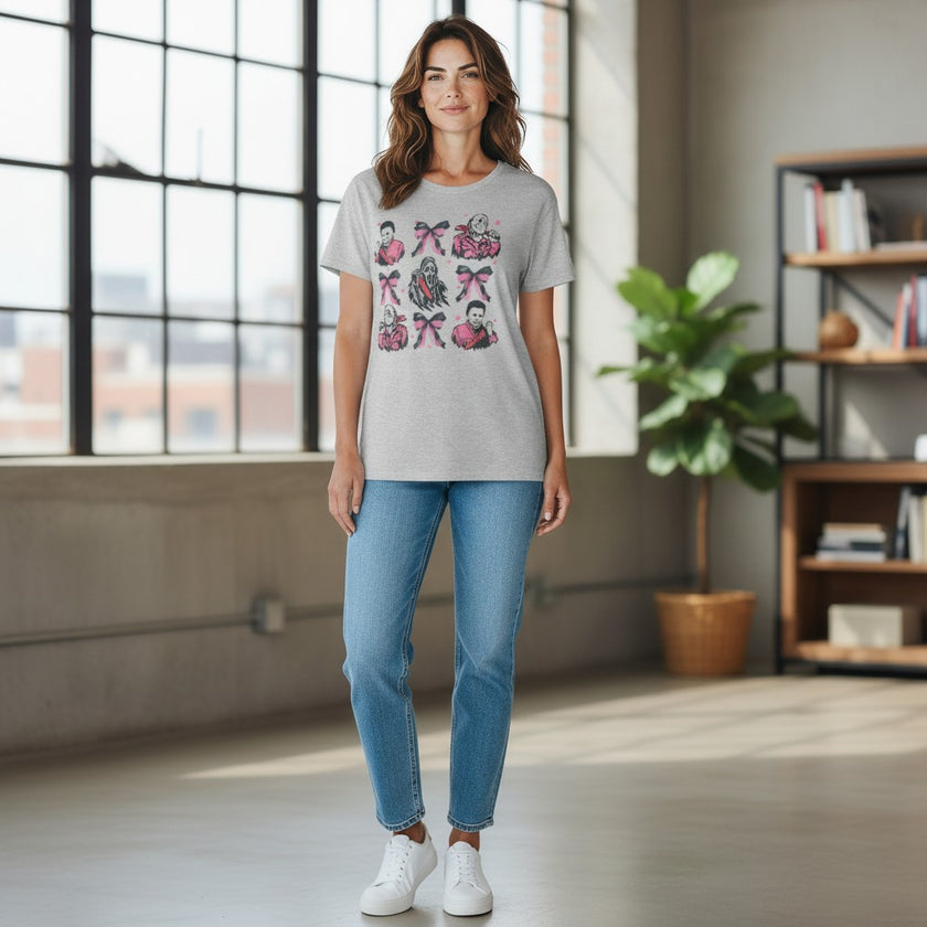 Pink Bows and Slasher Foes Tee