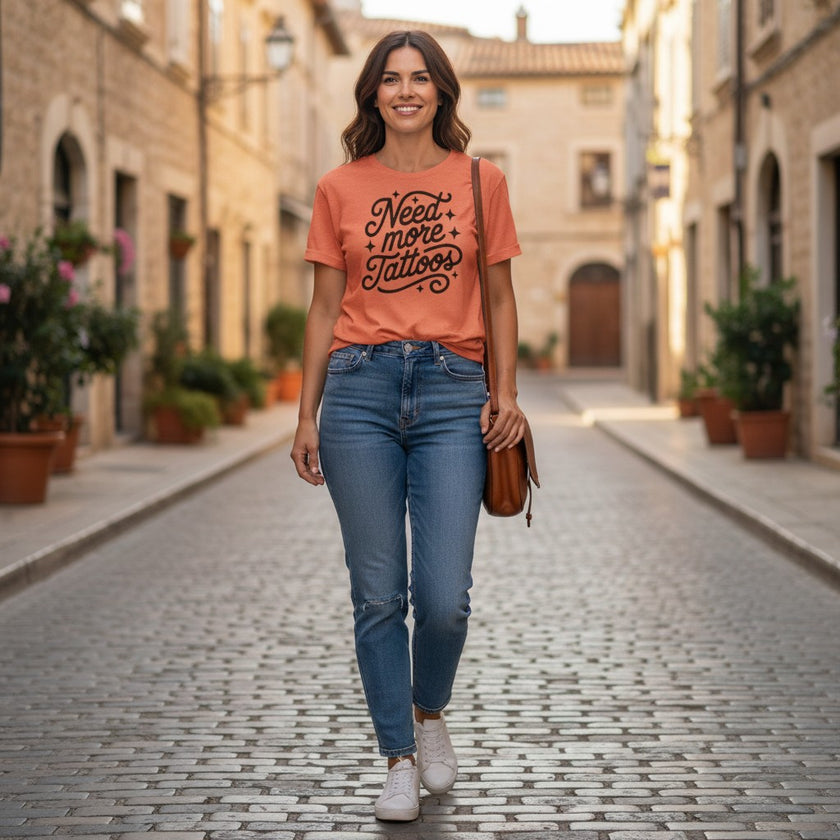 Retro Need More Tattoos Graphic Tee