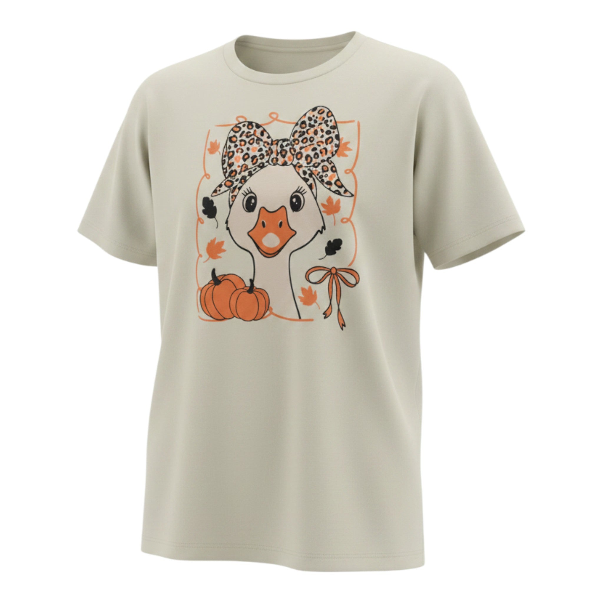Leopard Bow Fall Goose Tee