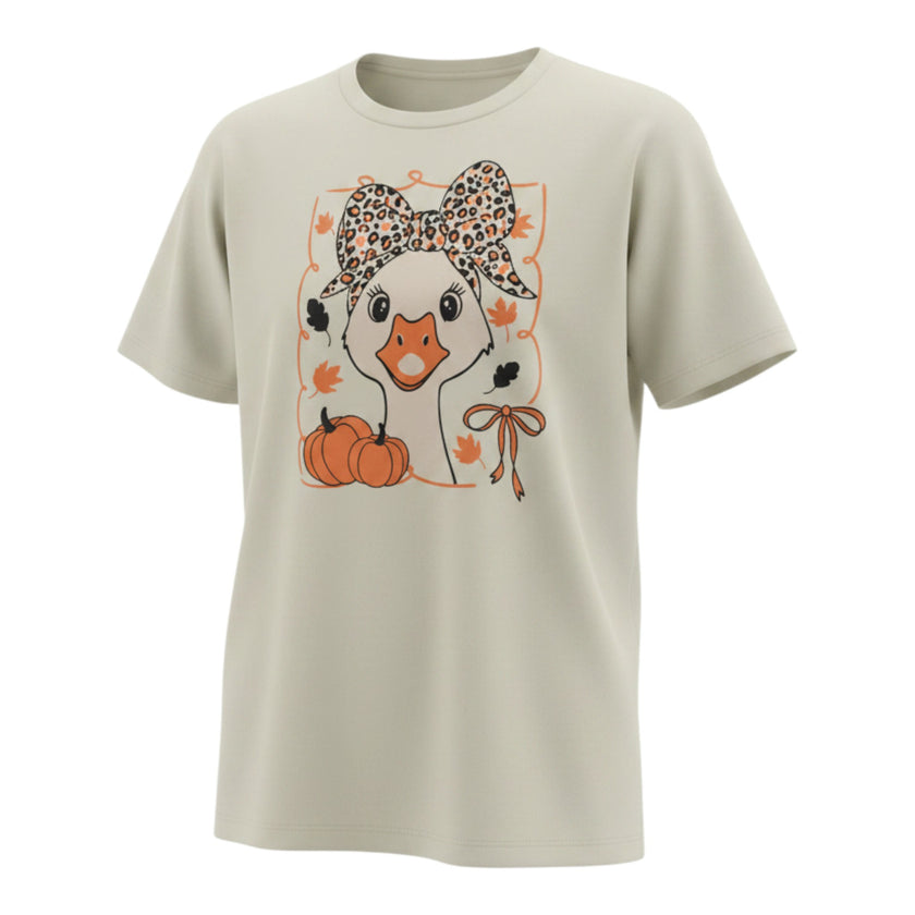Leopard Bow Fall Goose Tee