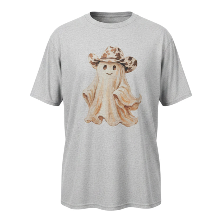 Leopard Cowboy Hat Ghost Tee