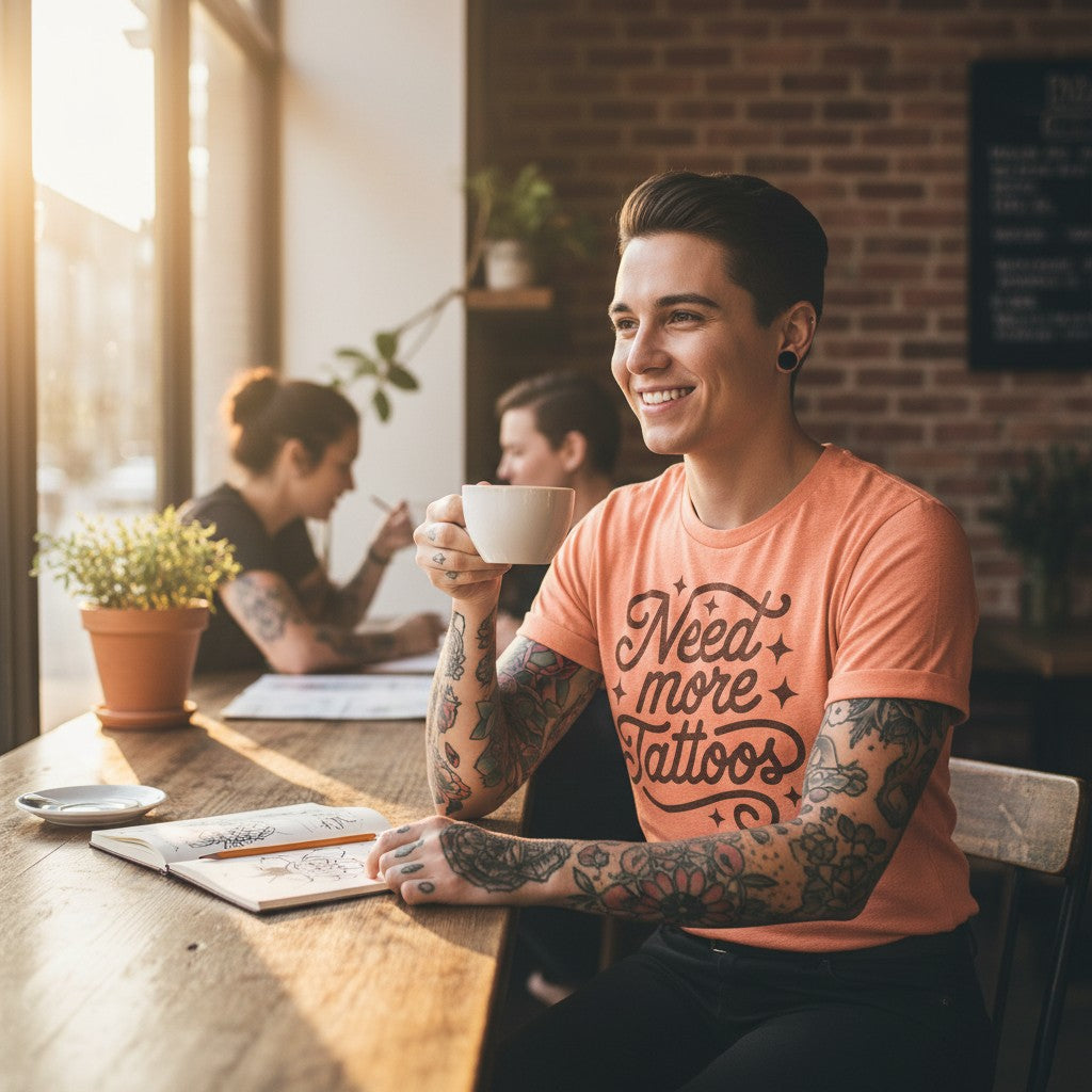 Retro Need More Tattoos Graphic Tee