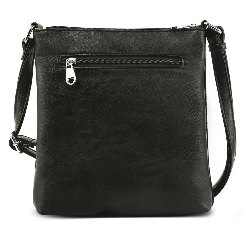 Black Starlight Rhinestone Crossbody Handbag