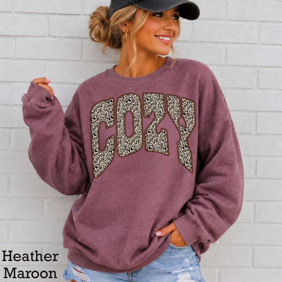 Cozy Leopard Crewneck Sweatshirt