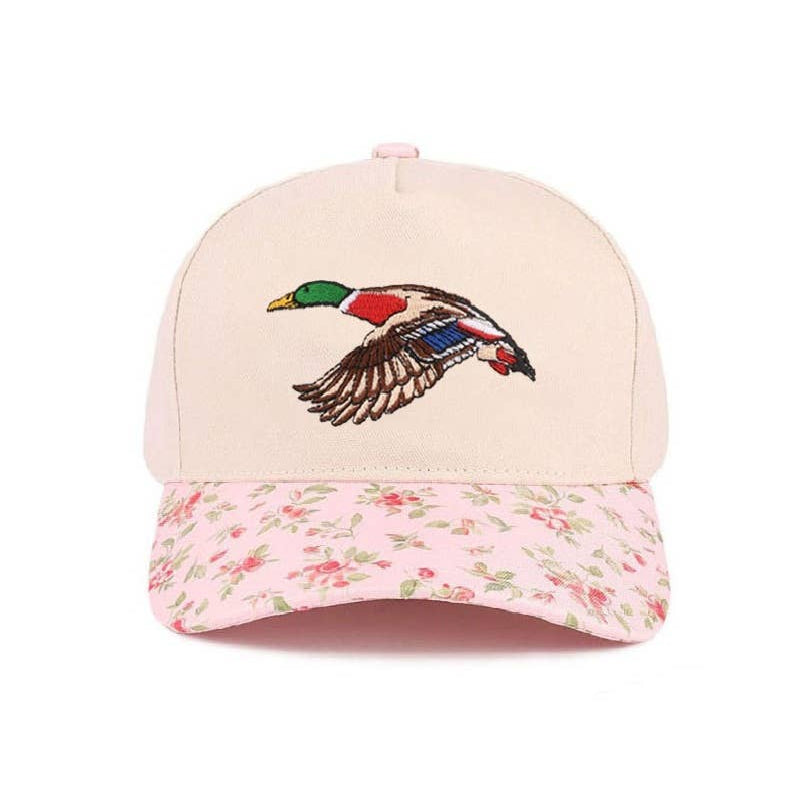 Mallard Two-Tone Cotton Floral Hat