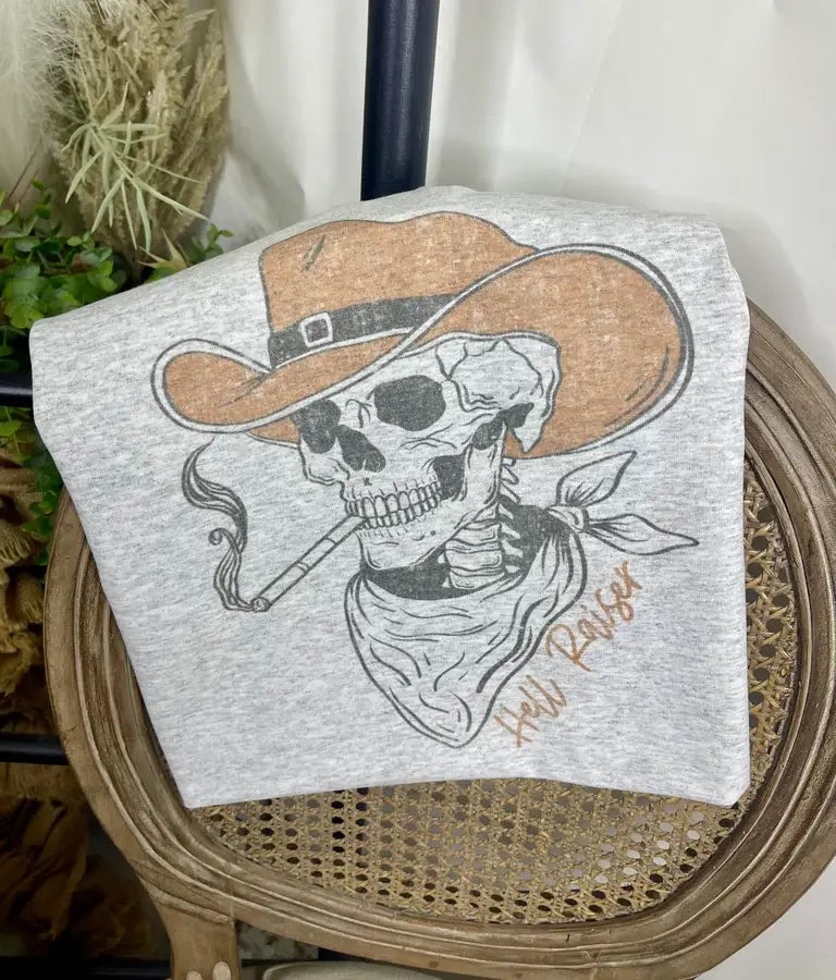 Hell Raiser Cowboy Skeleton Tee