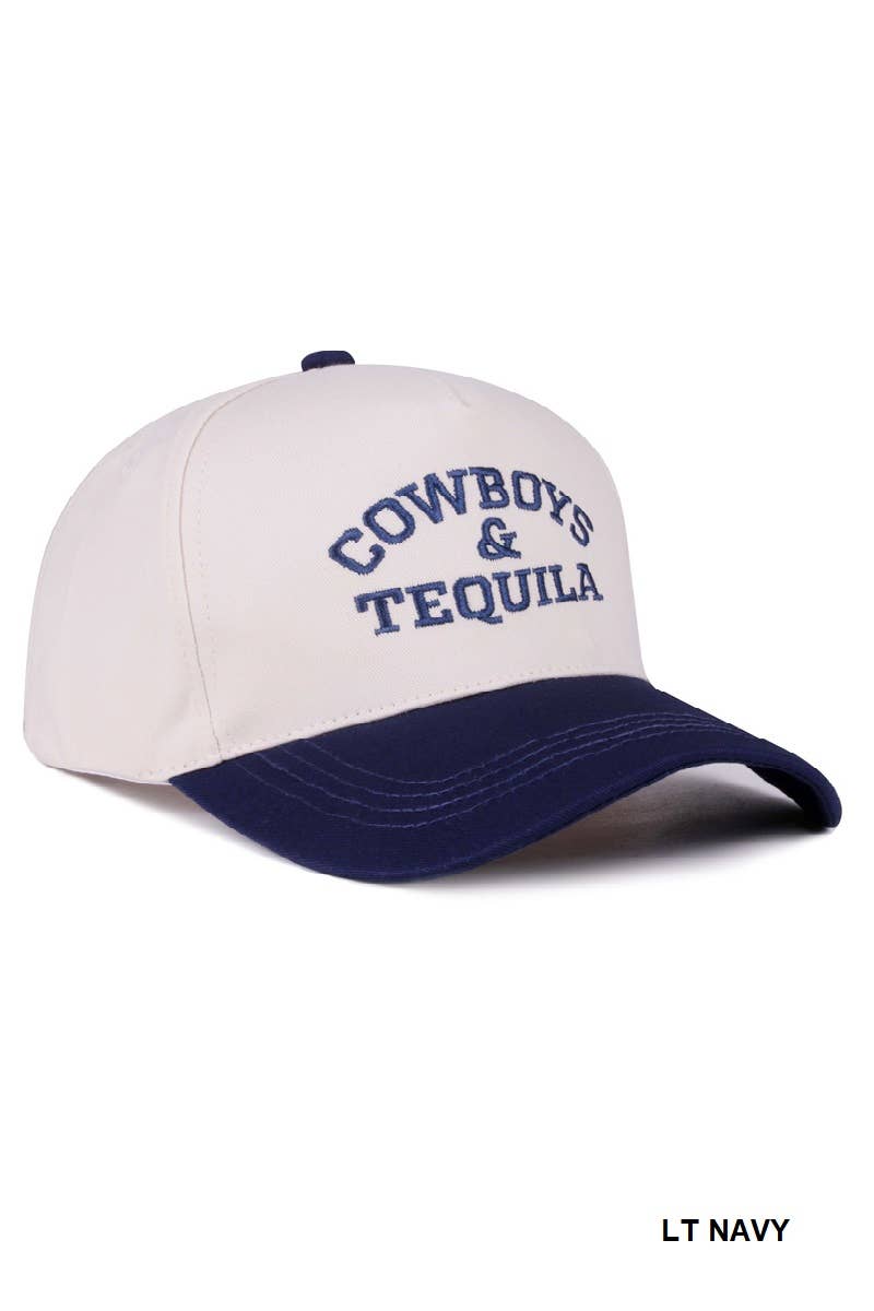 Cowboys & Tequila Two-Tone Canvas Cotton Cap