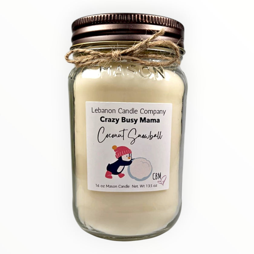 Crazy Busy Mama Exclusive Coconut Snowball Candle