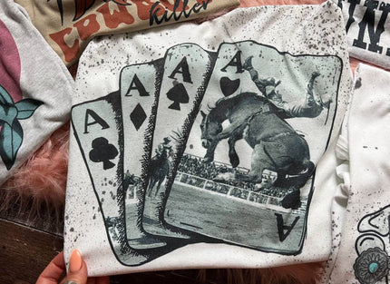 Cowboy Bronc Rider Card Graphic Tee