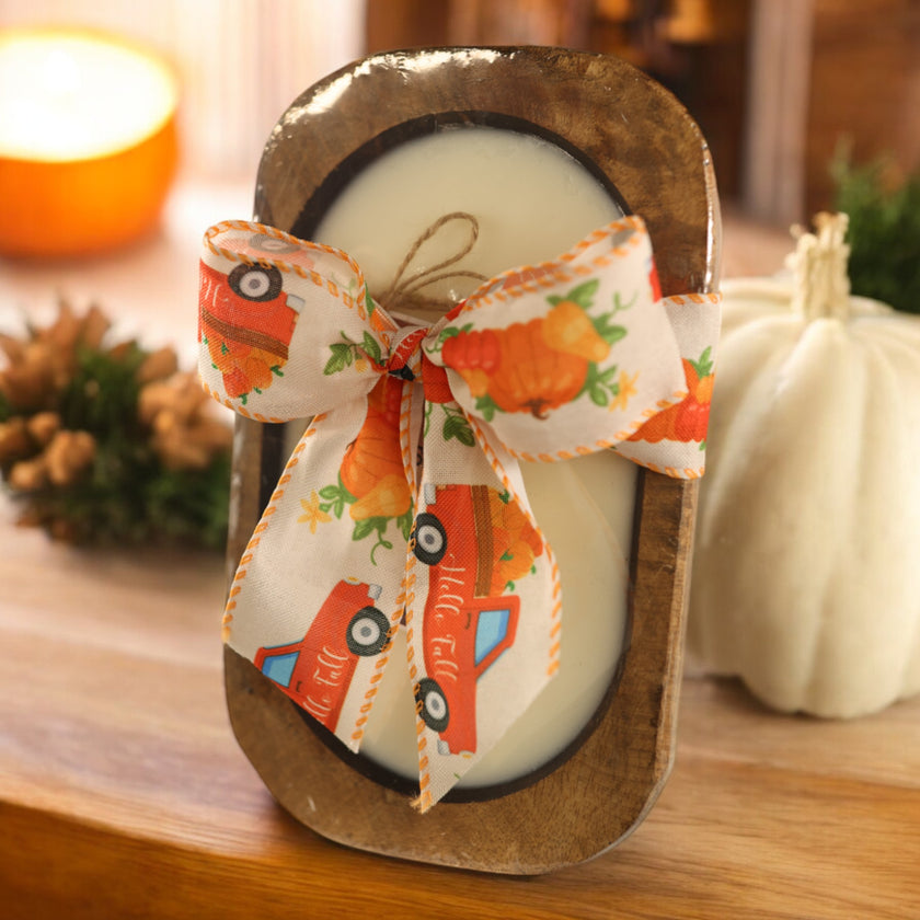 Pumpkin Caramel Crunch Scented Fall Dough Bowl Candle