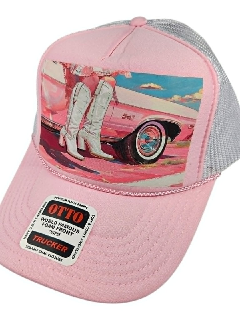 Pretty Pink Cowgirl Trucker Hat