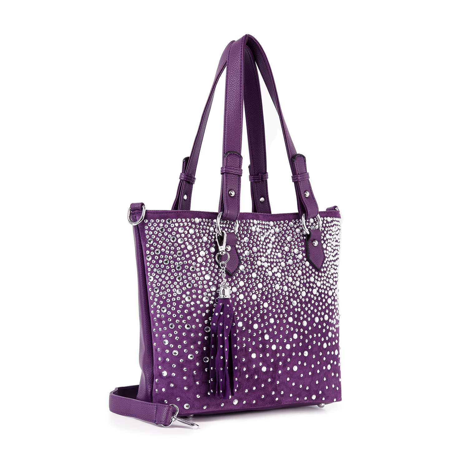 Purple Ombre Rhinestone Handbag