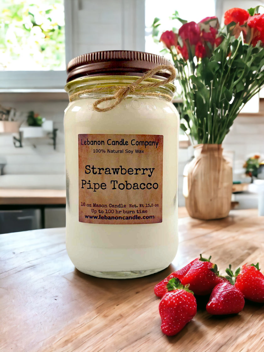 Strawberry Pipe Tobacco Candle