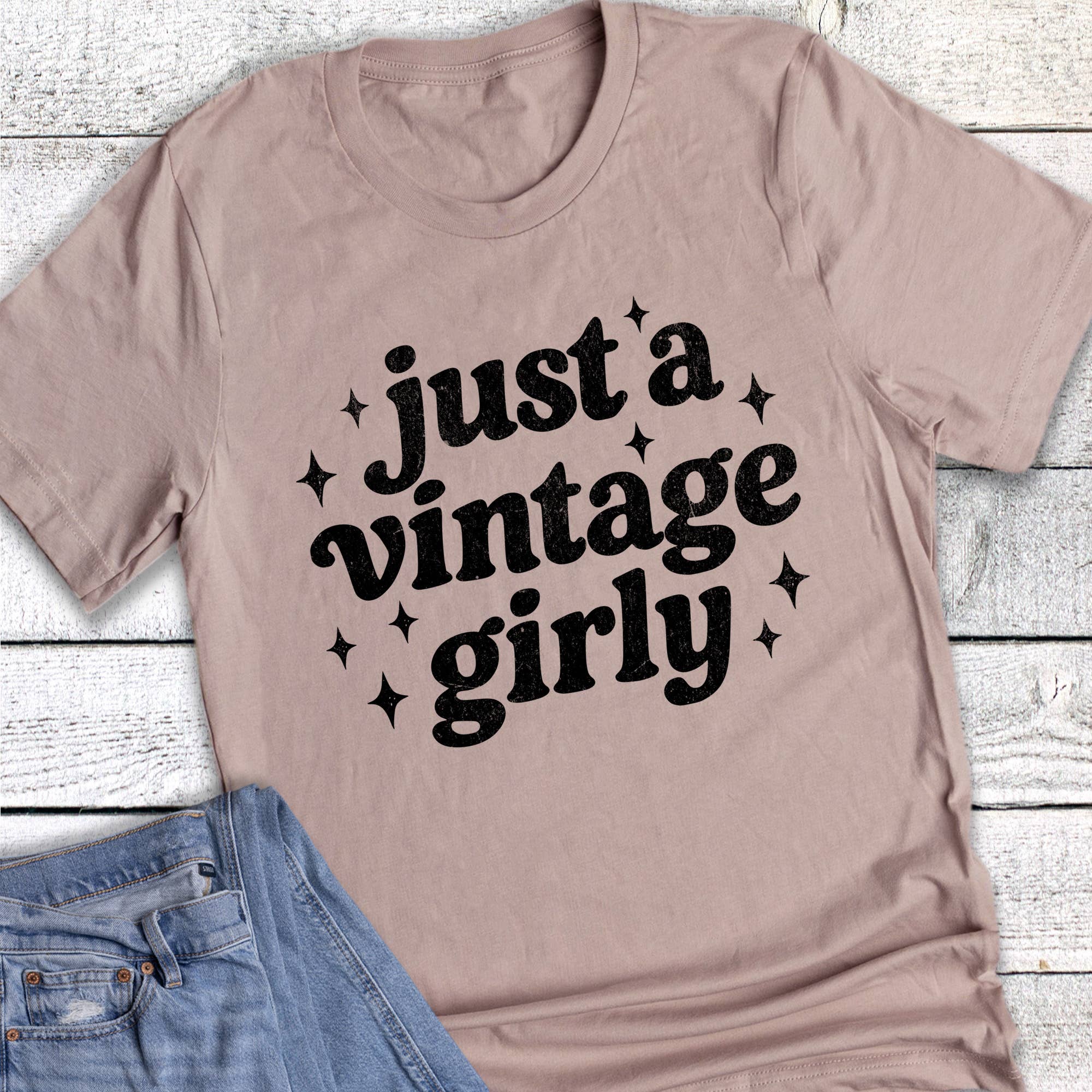 Just a Vintage Girly Graphic Tee