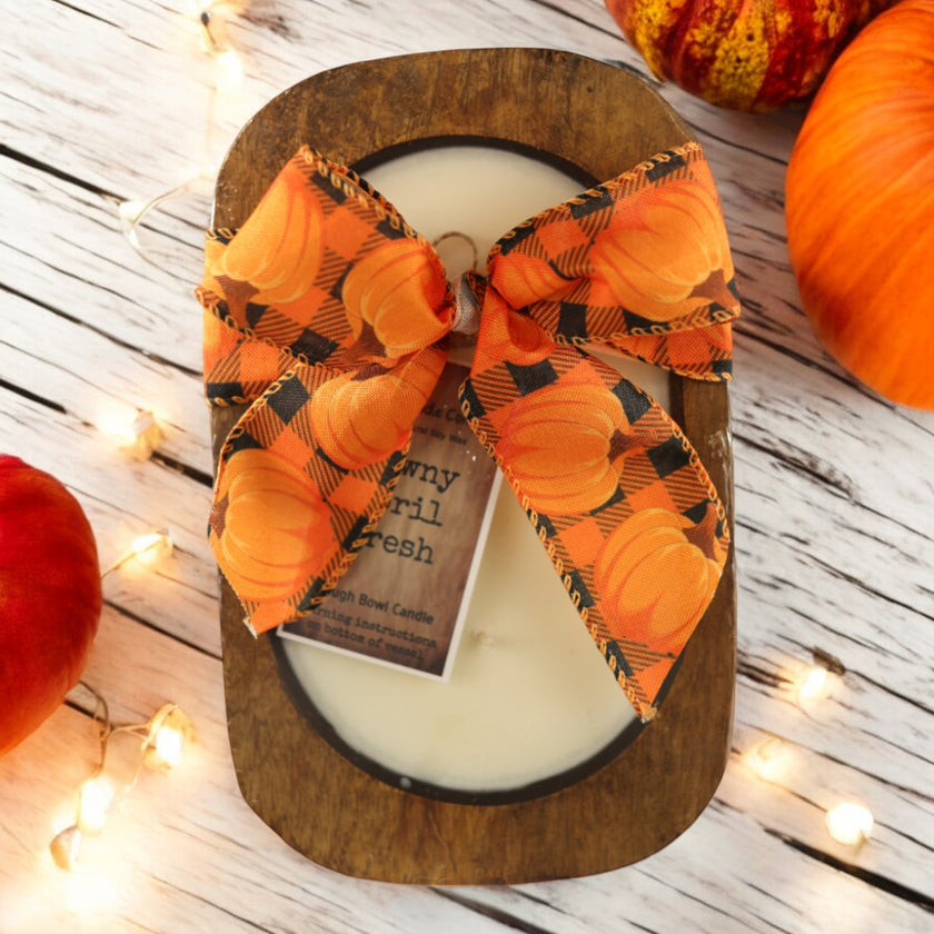 Apple Cider Donut Scented Fall Dough Bowl Candle