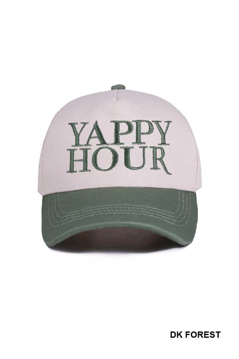 Yappy Hour Two-Tone Canvas Cotton Cap