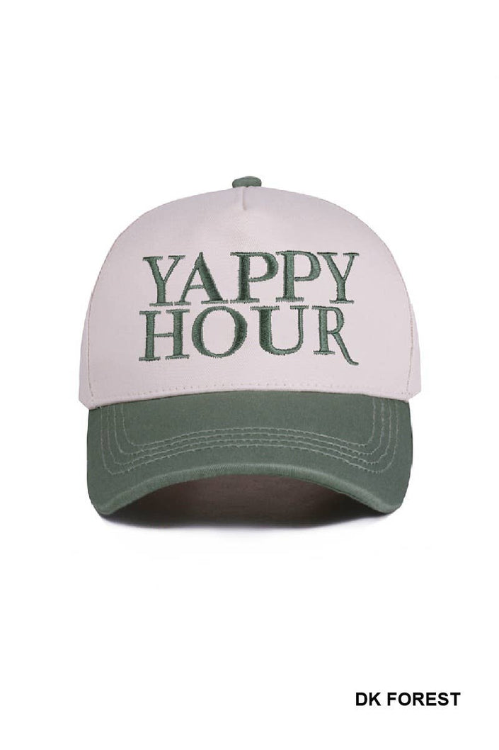 Yappy Hour Two-Tone Canvas Cotton Cap