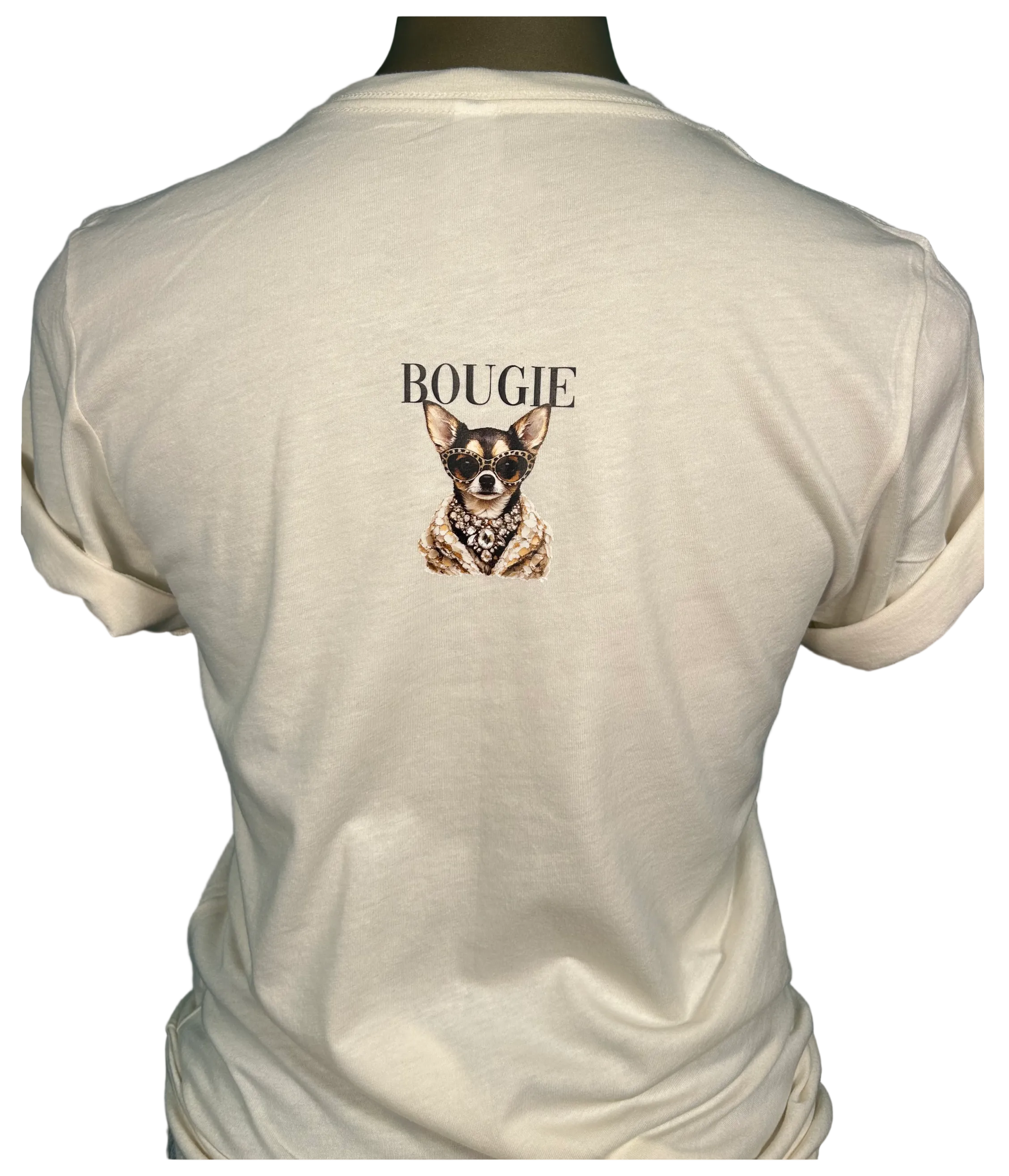 Coco Bougie Chihuahua Glam Dog Rhinestone Graphic Tee