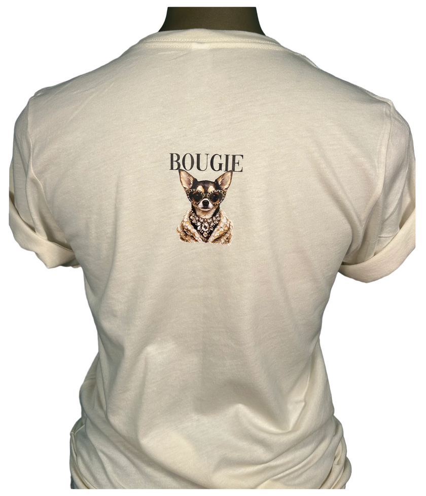 Coco Bougie Chihuahua Glam Dog Rhinestone Graphic Tee