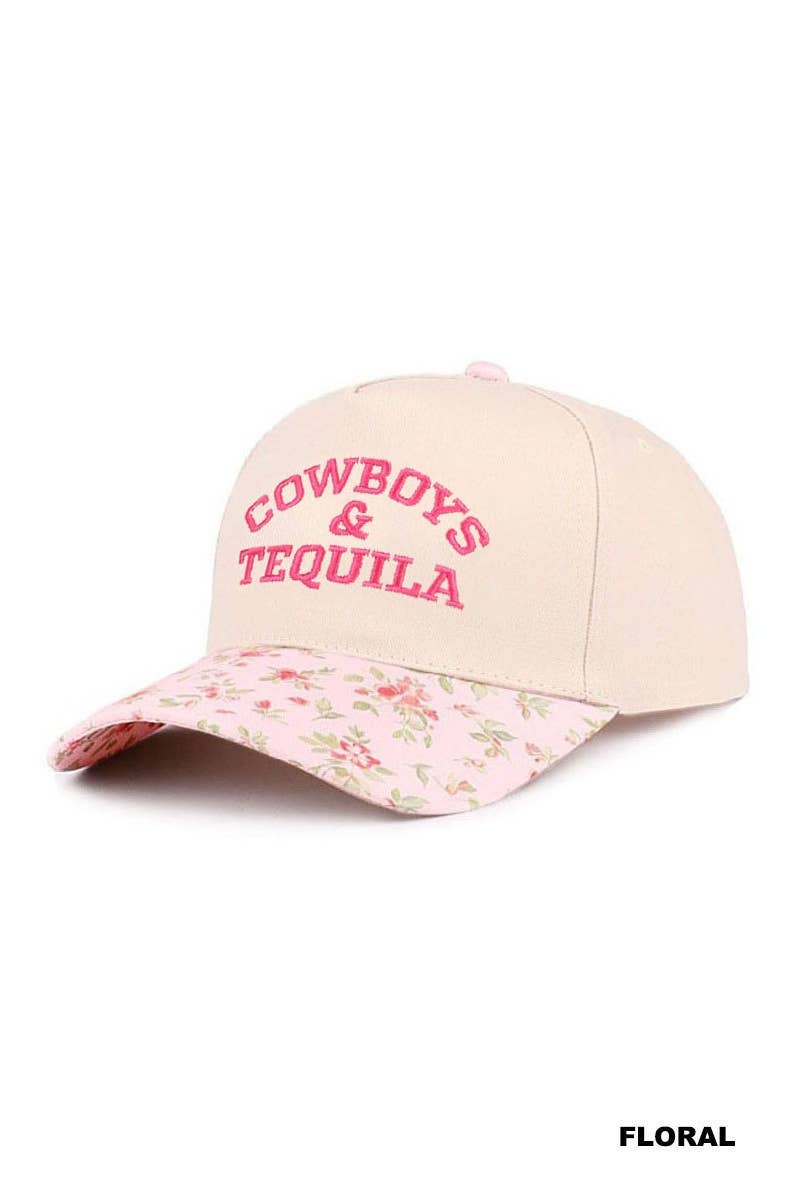 Cowboys & Tequila Two-Tone Canvas Cotton Cap