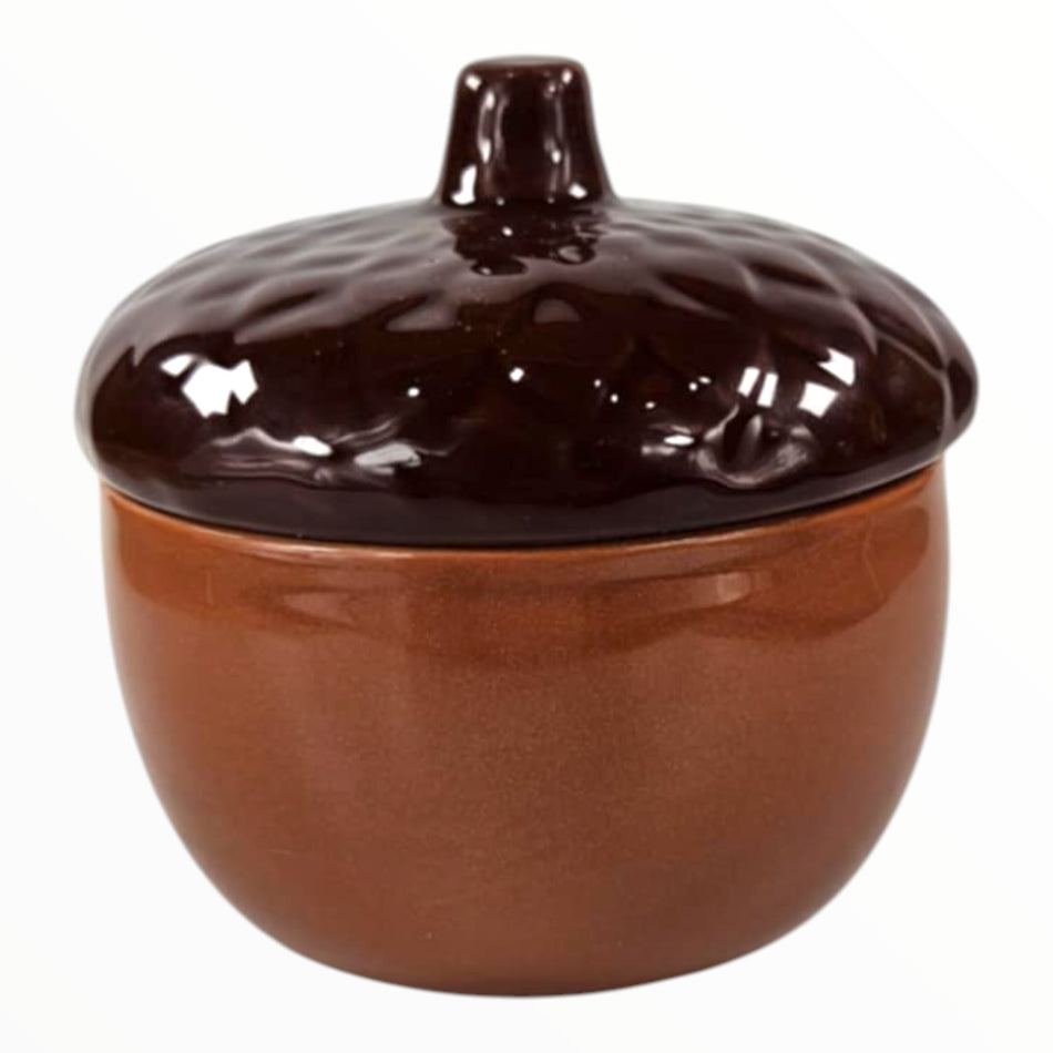 Acorn Glass Glazed Trinket Candle