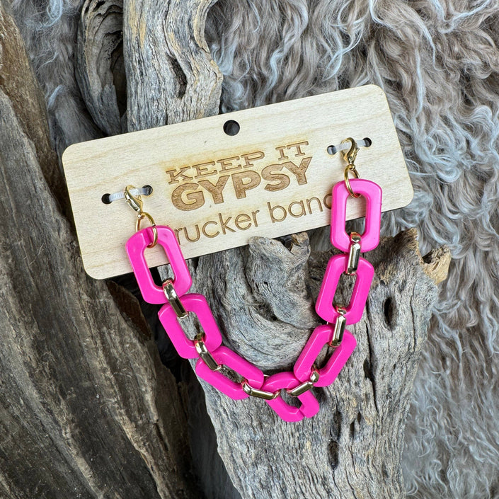 Chunky Pink Chain Hat Band