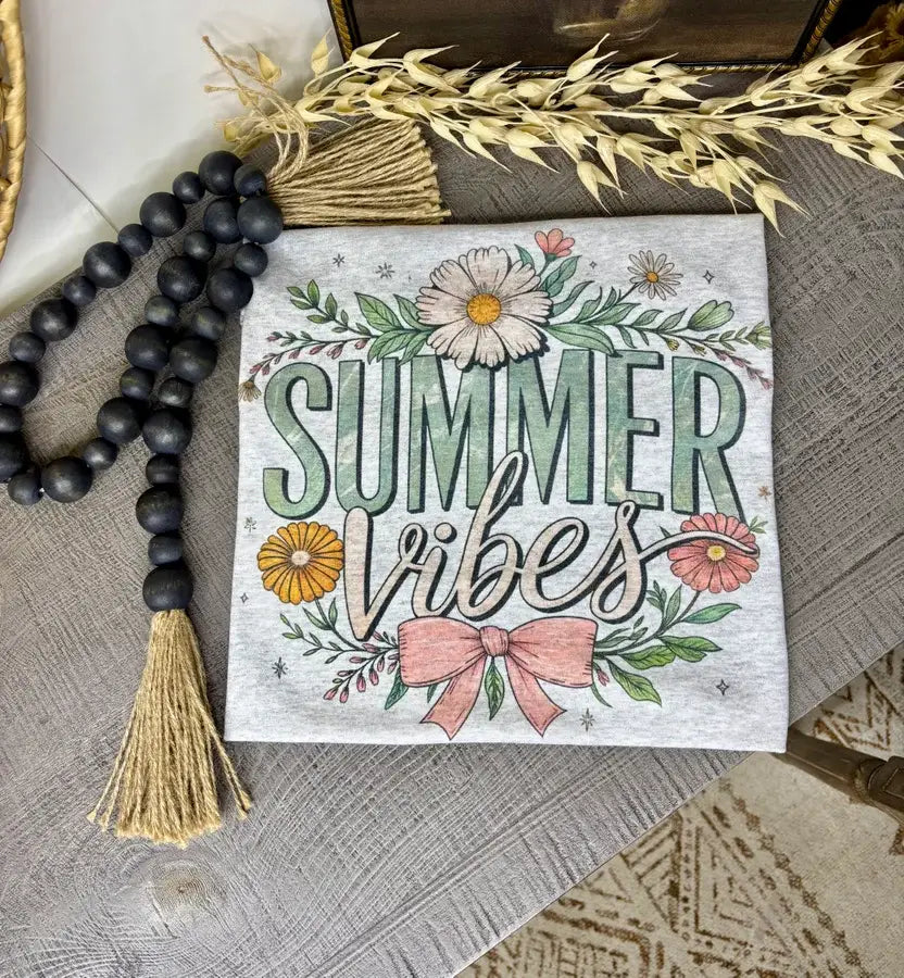 Summer Vibes Flowers Tee