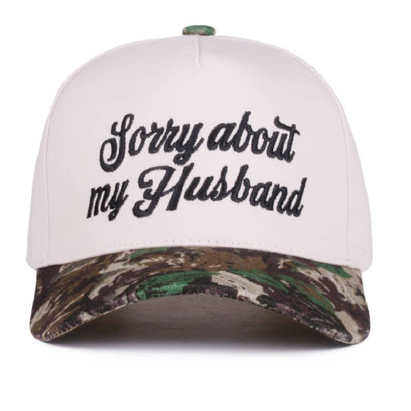Sorry About My Husband Two-Tone Canvas Cotton Cap
