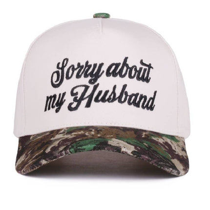 Sorry About My Husband Two-Tone Canvas Cotton Cap