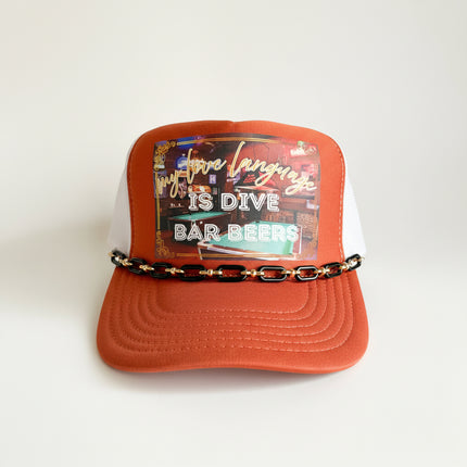 Dive Bar Beers Trucker Hat (NO CHAIN)