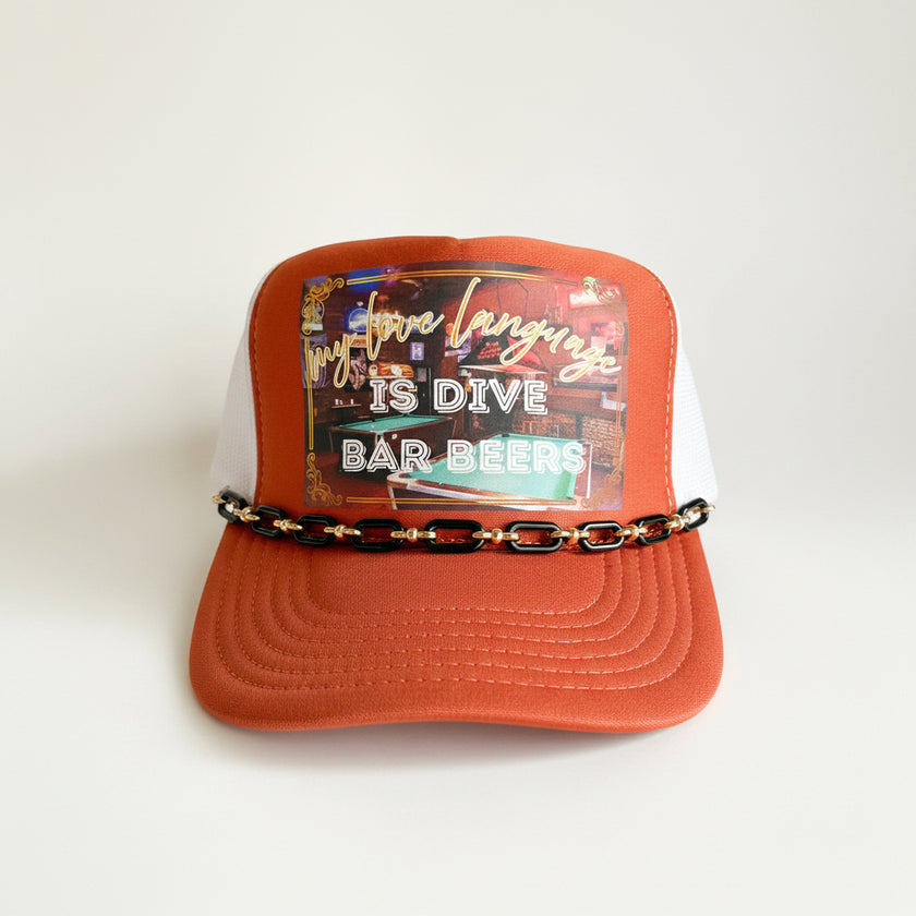 Dive Bar Beers Trucker Hat (NO CHAIN)