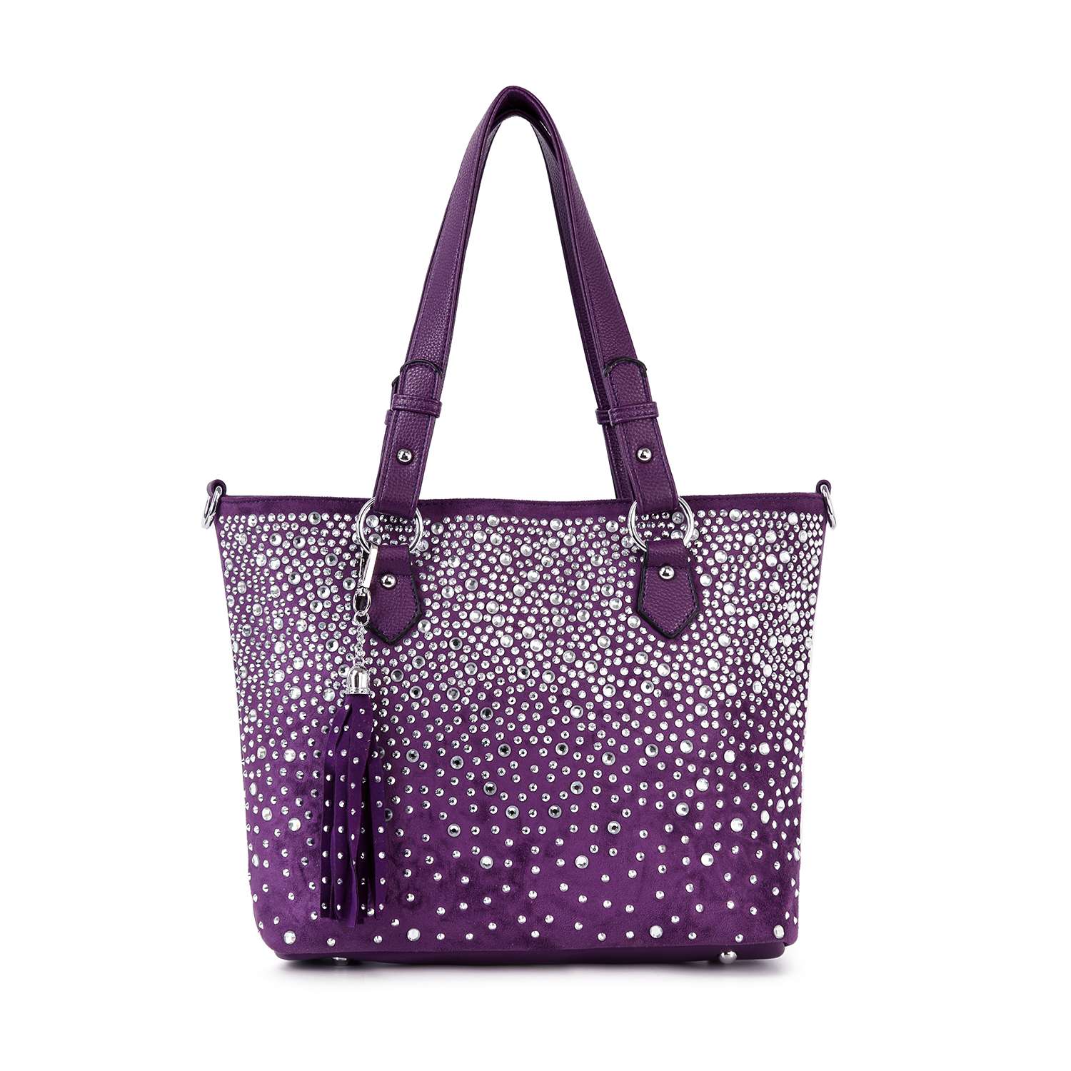 Purple Ombre Rhinestone Handbag