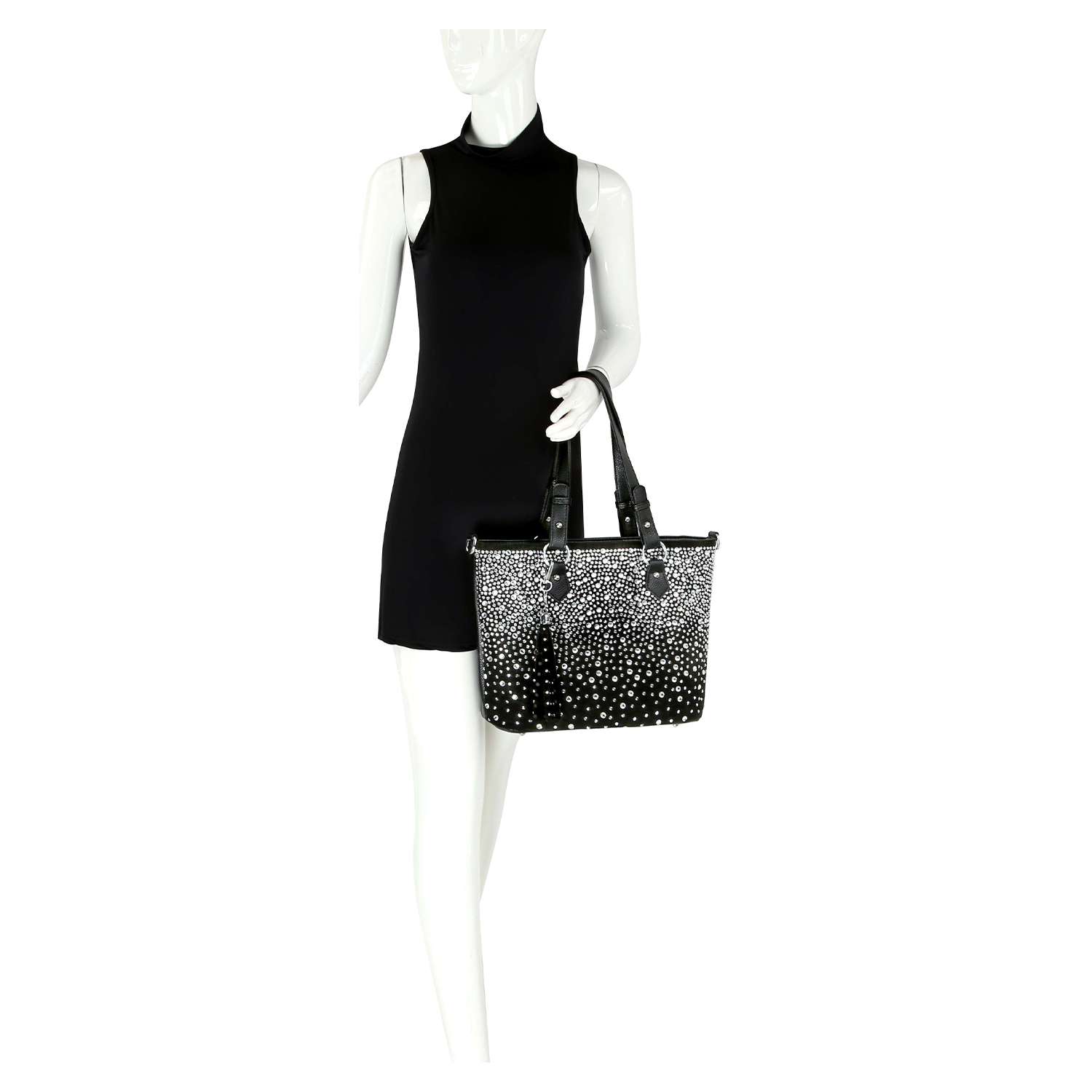 Purple Ombre Rhinestone Handbag