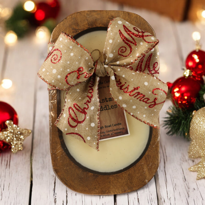 Mulberry Scented Christmas Dough Bowl Candle
