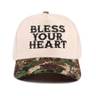 Bless Your Heart Two-Tone Canvas Cotton Cap (Camo)