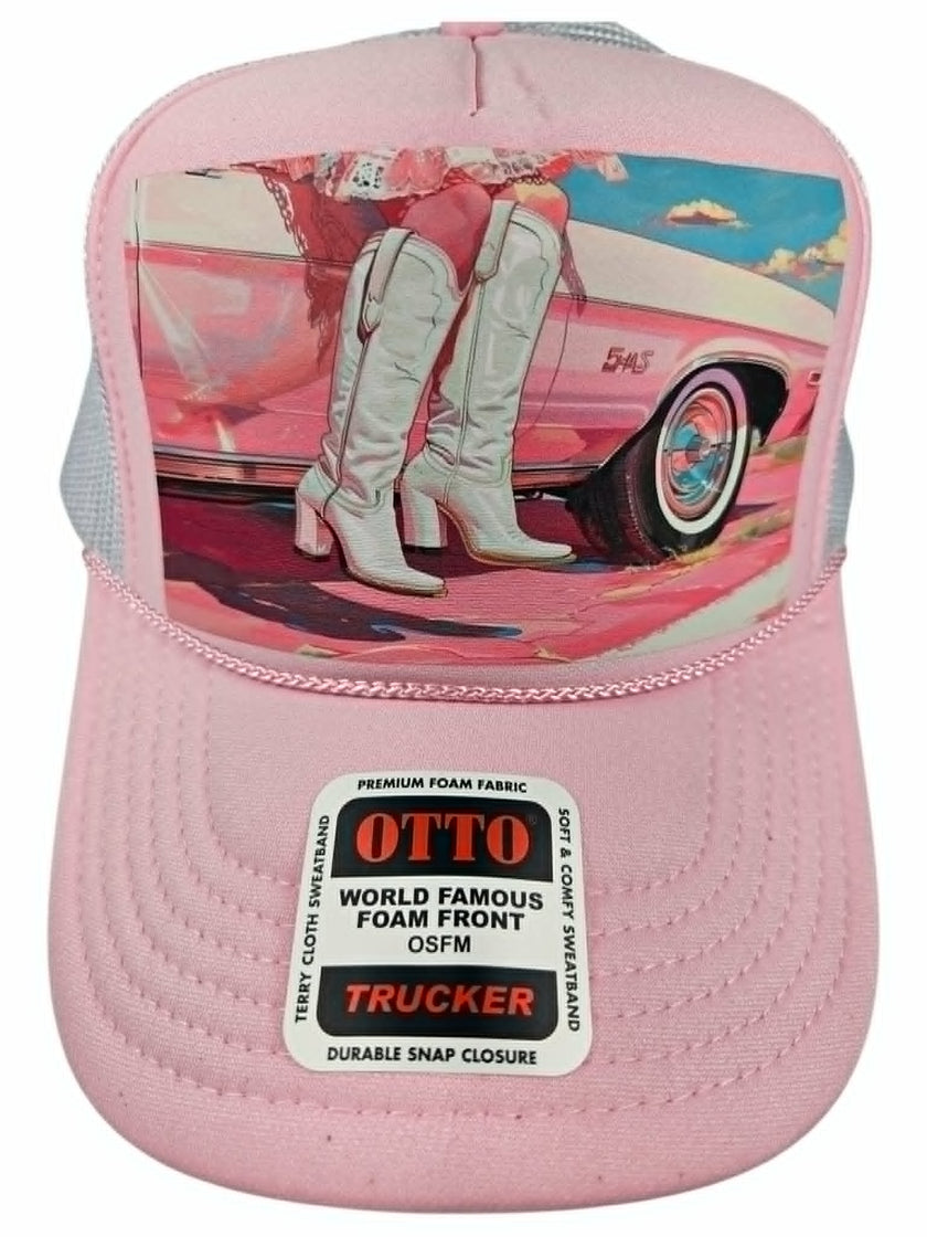 Pretty Pink Cowgirl Trucker Hat