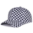 Checkered Pattern Print Baseball Cap