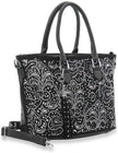 Sparkling Black Layered Rhinestone Handbag