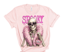Spooky Skeleton Blingy Rhinestone Graphic Tee