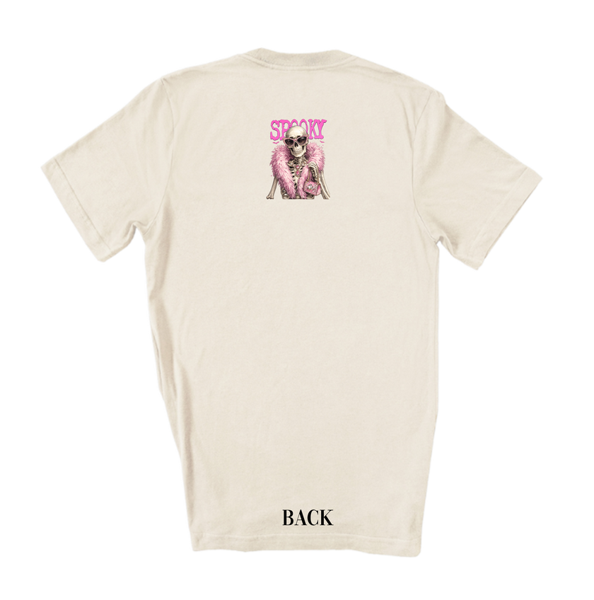 Spooky Skeleton Blingy Rhinestone Graphic Tee