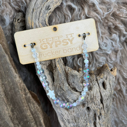 Iridescent Star Beaded Hat Band