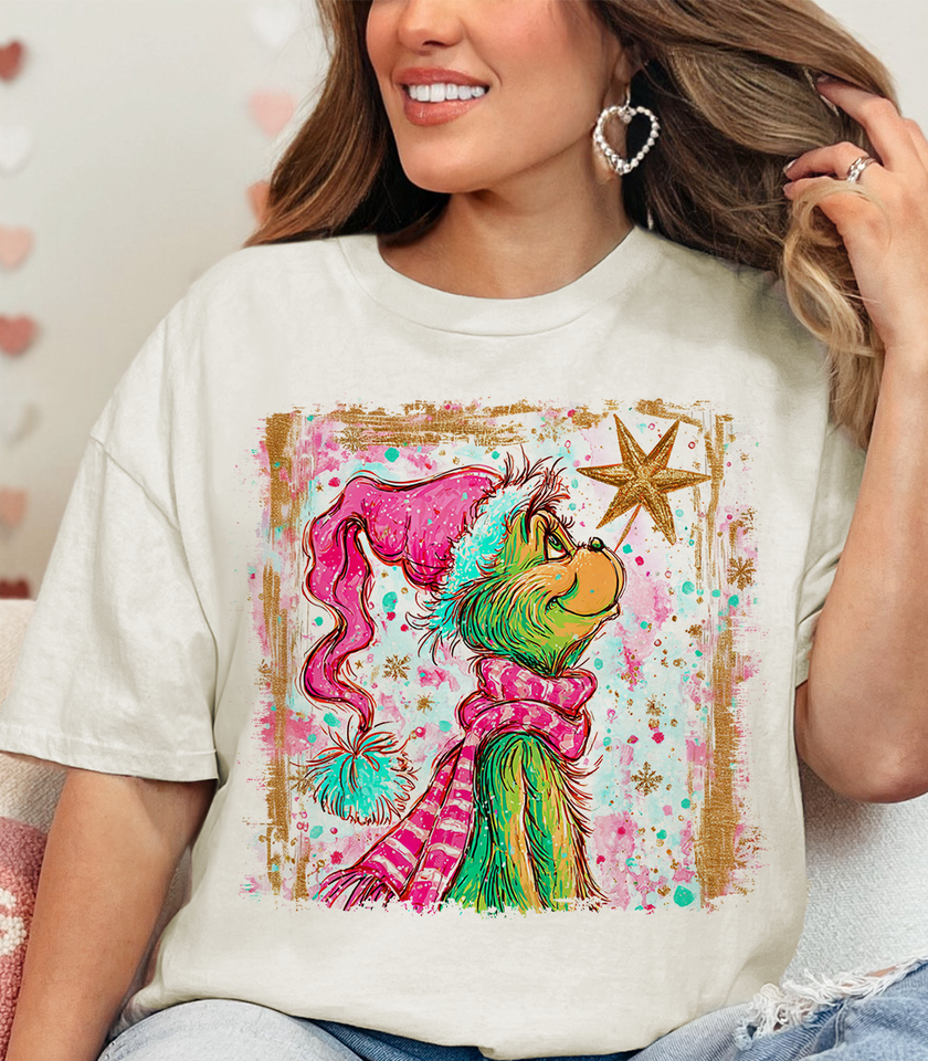 Blinged-Out Mean One Holiday Star Tee