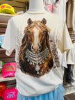 Wild & Free Horse Crystal Embellished Tee