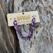 Purple Metallic Chunky Chain Hat Band