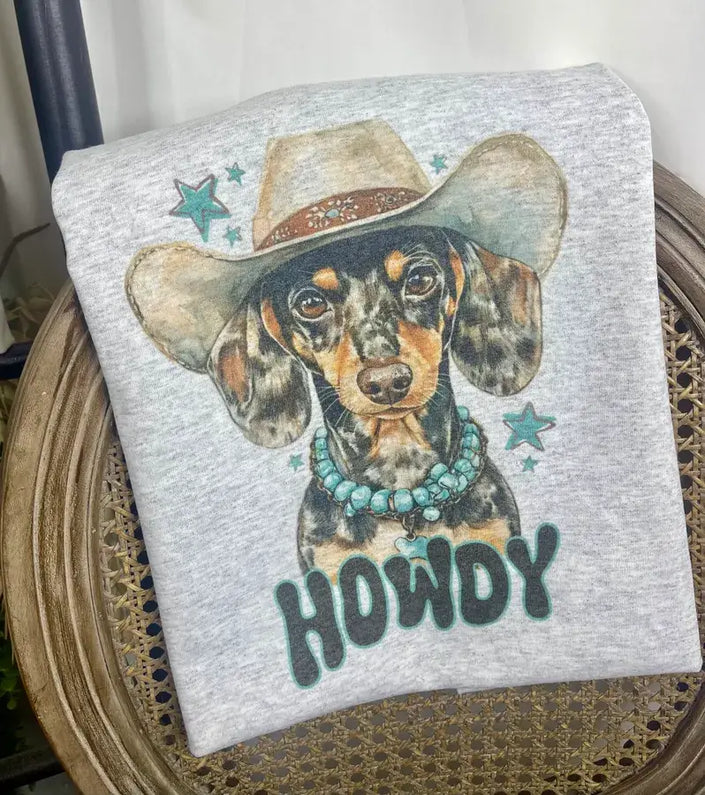 Howdy Dachshund Graphic Tee