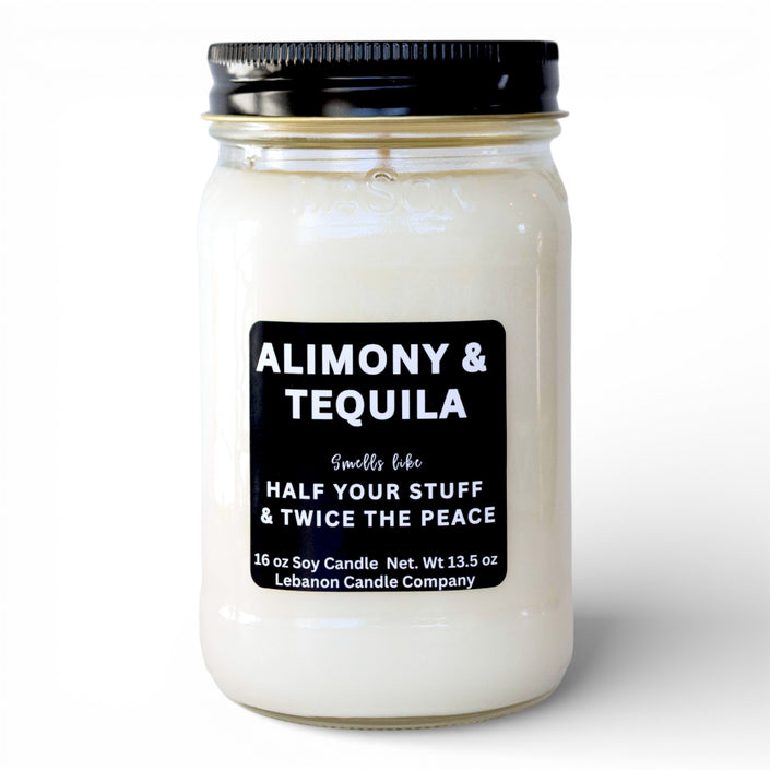 Alimony and Tequila Funny Candle