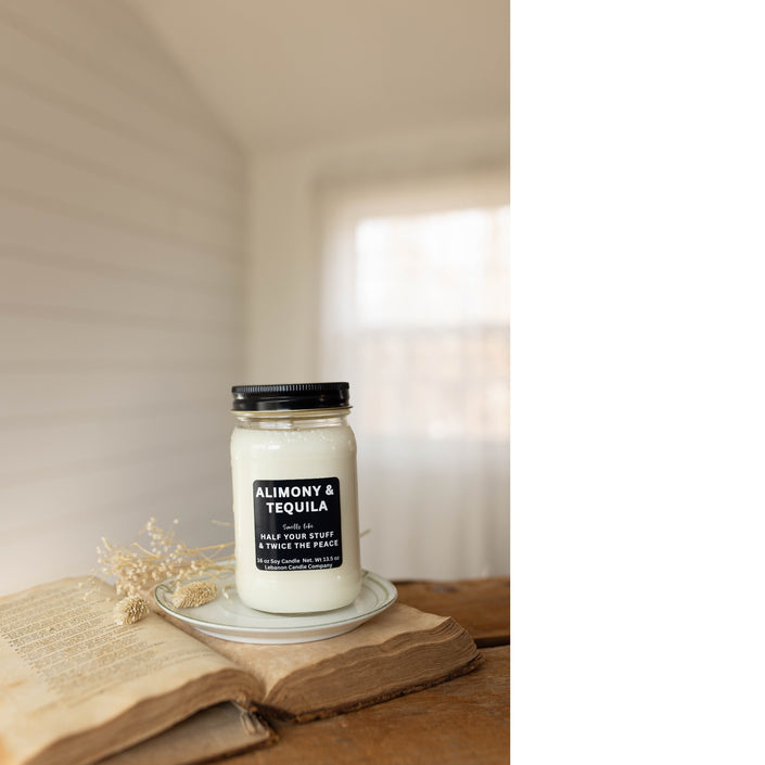 Alimony and Tequila Funny Candle