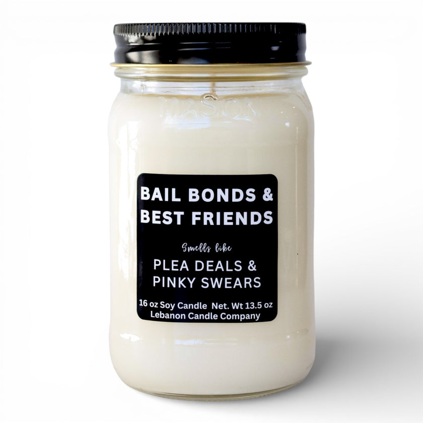 Bail Bonds and Best Friends Funny Candle