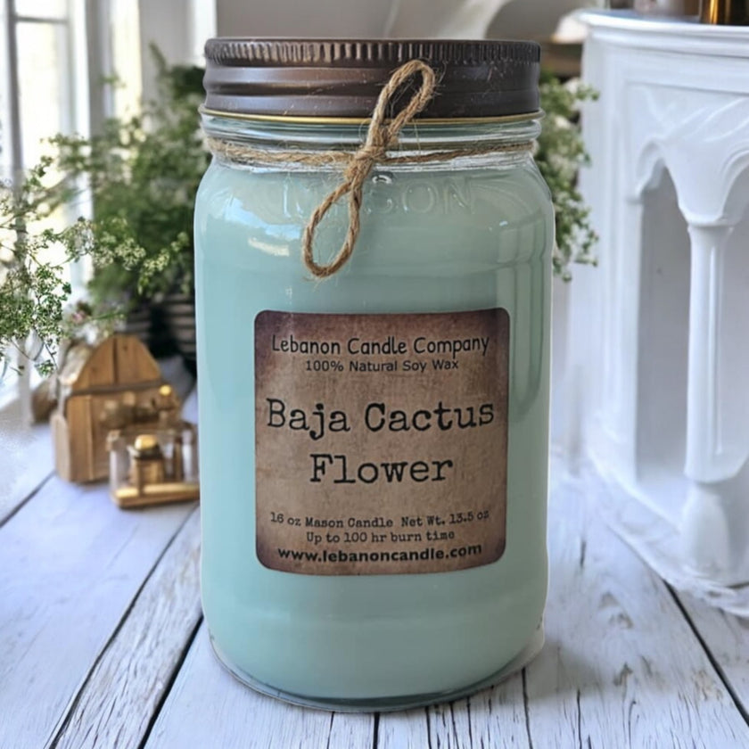 Baja Cactus Flower Candle