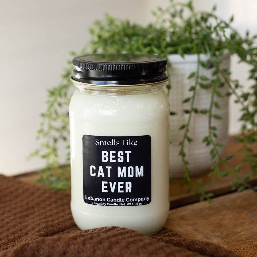 Best Cat Mom Ever Funny Candle